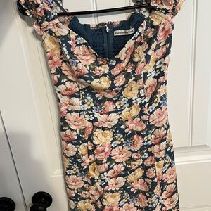 Abercrombie & Fitch Pink Ruched Sheath Dress Sweetheart Neckline